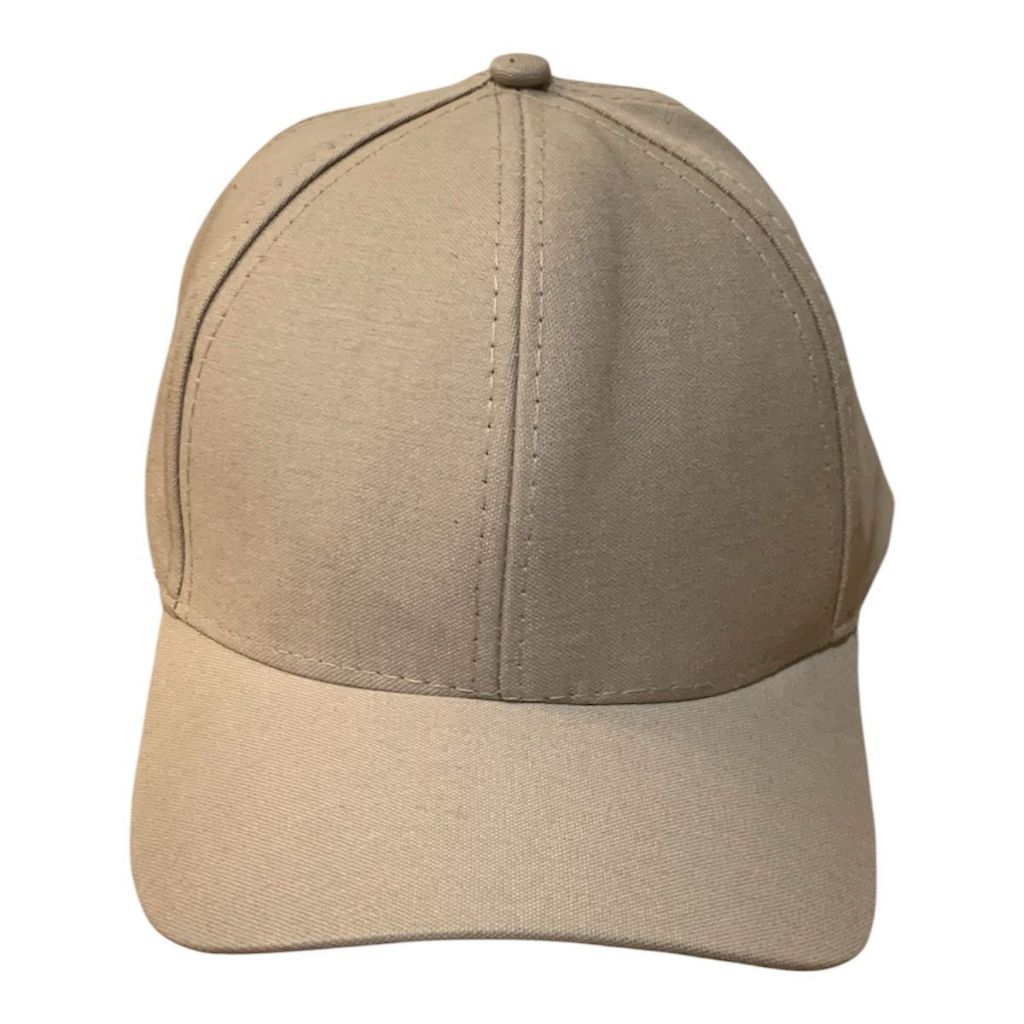 Boné Bege Básico Liso com Aba Curva e Ajuste, Unissex, Feminino e ...