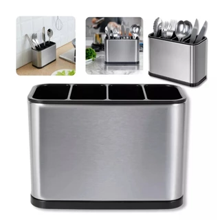 Porta Talheres Escorredor Aço Inox Vazado Pia Cozinha em Oferta na Shopee