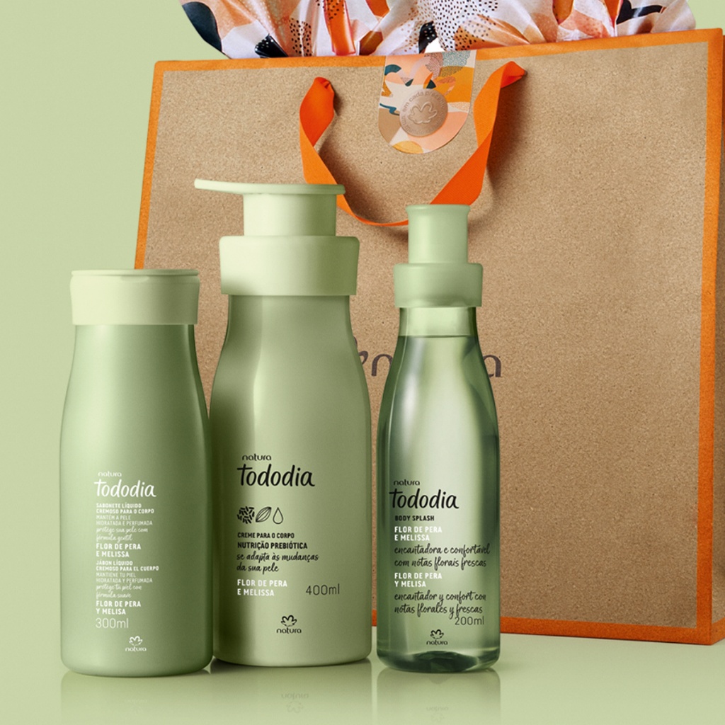 Presente Natura Tododia Flor de Pera e Melissa | Shopee Brasil