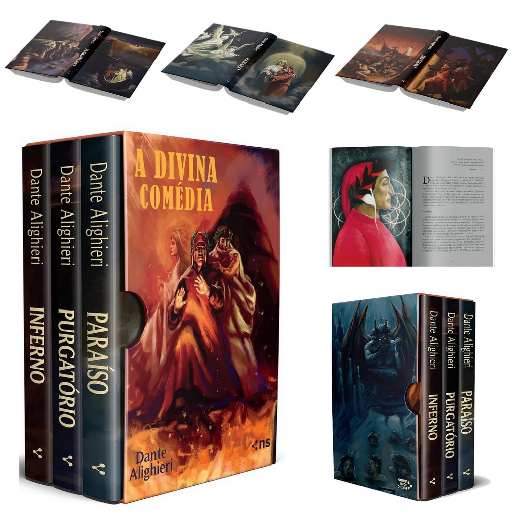 Box A Divina Comédia - Inferno Purgatório e Paraíso - 3 Livros +