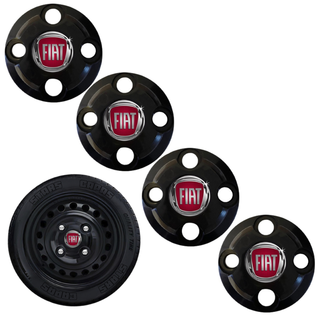 Calotinha Central roda 4 furos carro Fiat Fiorino 1986 a 2024 | Shopee ...