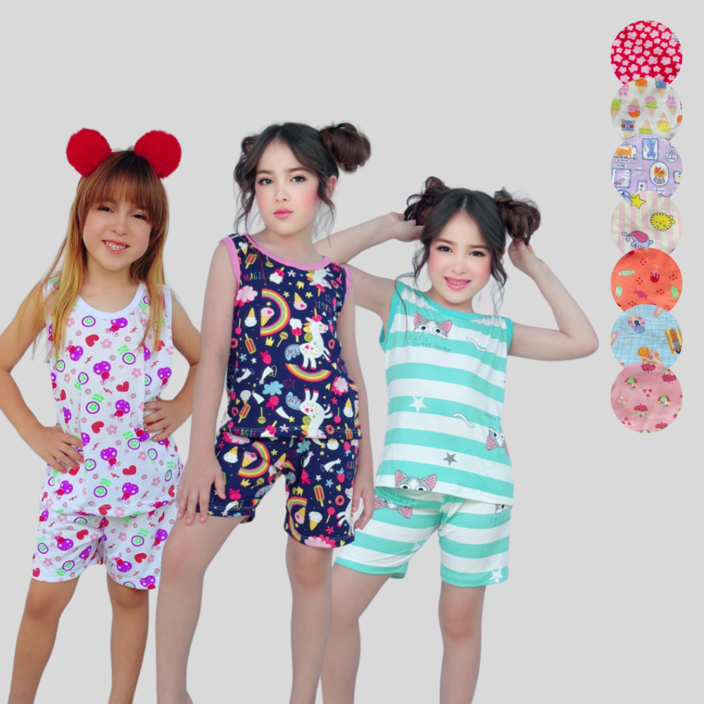 Pijama Infantil Feminino Regata - Veste de 1 a 13 Anos em Oferta na Shopee
