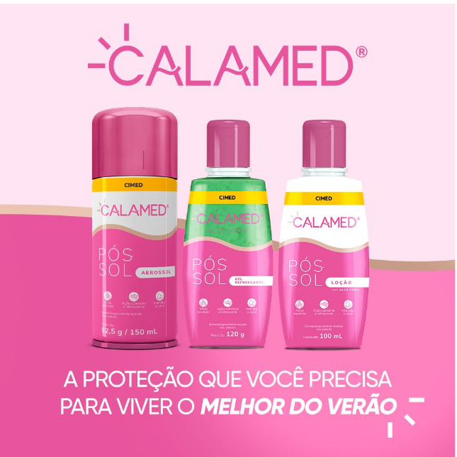 Pós-sol Calamed aerossol com 150mL | Shopee Brasil