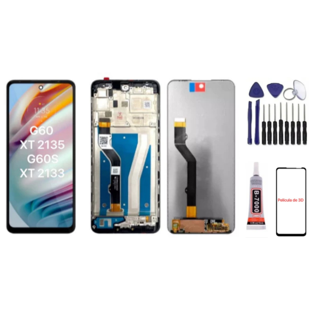 Tela Frontal Touch Display Compatível Moto G60 Xt2135 Moto G60s Xt2133 A Pronta Entrega