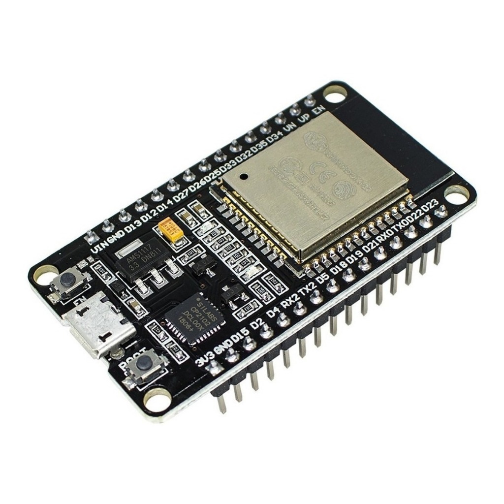 Placa ESP32 WROOM-32 com Pinos Soldados - WiFi e Bluetooth
