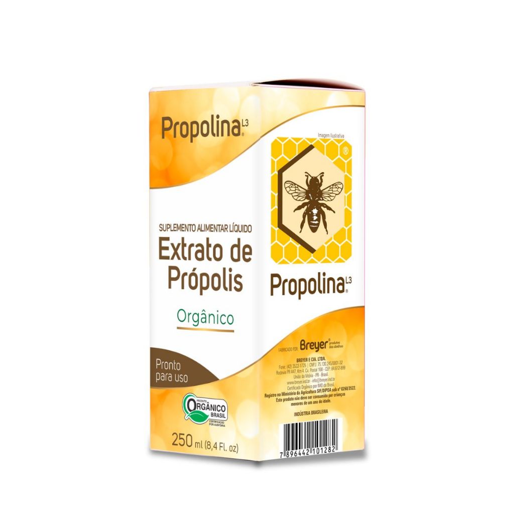 Propolina L3 Extrato de Própolis Diluído Orgânico 250ml | Shopee Brasil