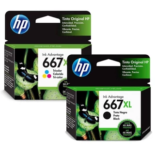Kit de Cartucho de Tinta 667xl - Alto Rendimento - Black + Color