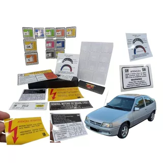 KIT ADESIVOS KADETT E IPANEMA 96 a 98, GL, GLS, SPORT / KIT C/18 ADESIVOS COFRE, FRENTE E PARA-BRISA