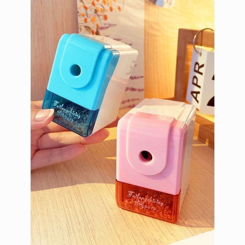 Apontador de Mesa Manual para Lapis com Manivela e Deposito Coletor