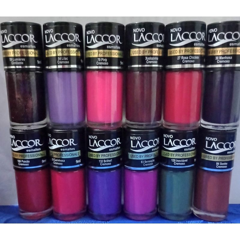 Kit C/10 Esmaltes Laccor AsCores Mais Lindas Do Momento | Shopee Brasil