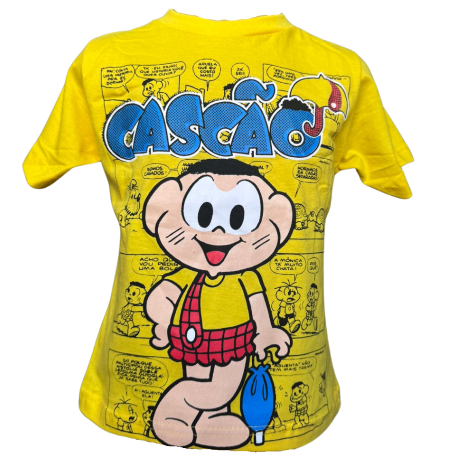 Camiseta infantil do cascão turma da Mônica | Shopee Brasil