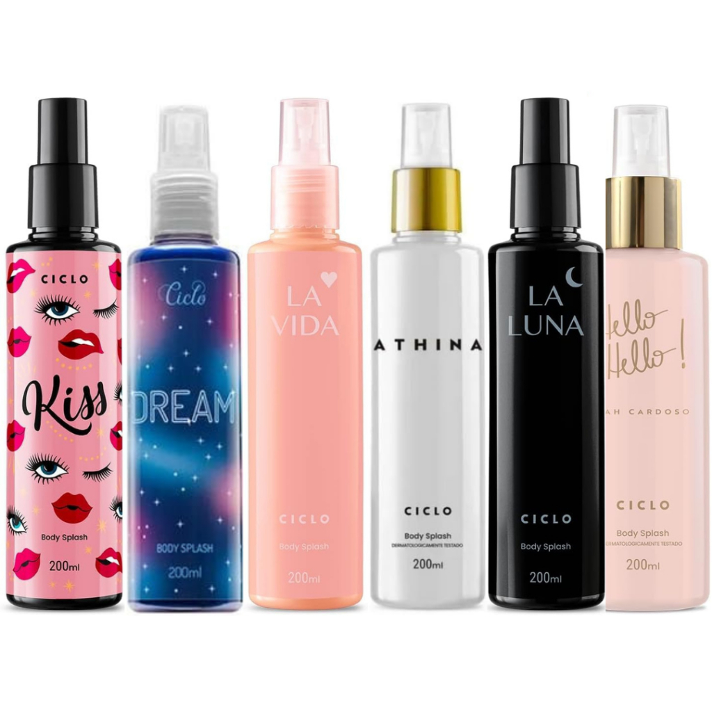Body Splash Ciclo Cosméticos 200ML Hello Hello/ Kiss/ La Vida/ La Luna ...