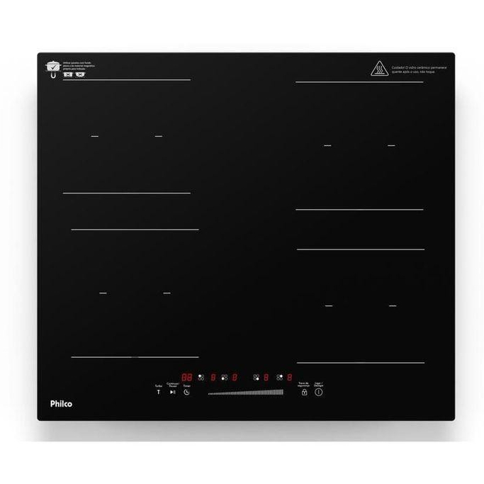 Cooktop de Indução Philco 4 Queimadores PCTQ1 Função Turbo 220V ...