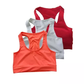 Kit 3 Top Cropped Feminino Suplex Fitness Academia Treino