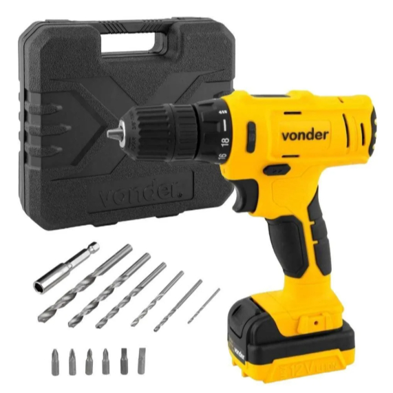 Parafusadeira E Furadeira Vonder 12V Vonder Pfv120 - Bivolt H | Shopee ...