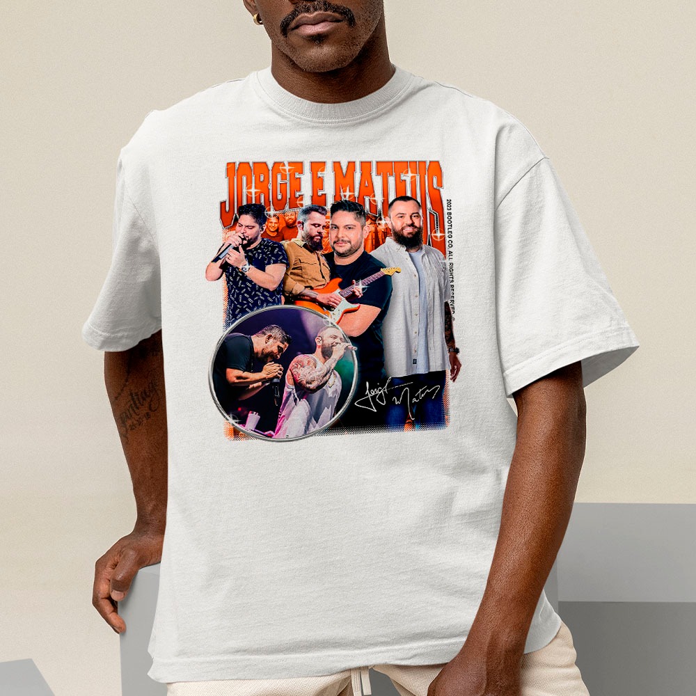 Camiseta Jorge e Mateus Personalizada Exclusiva Estilo Bootleg Unica ...