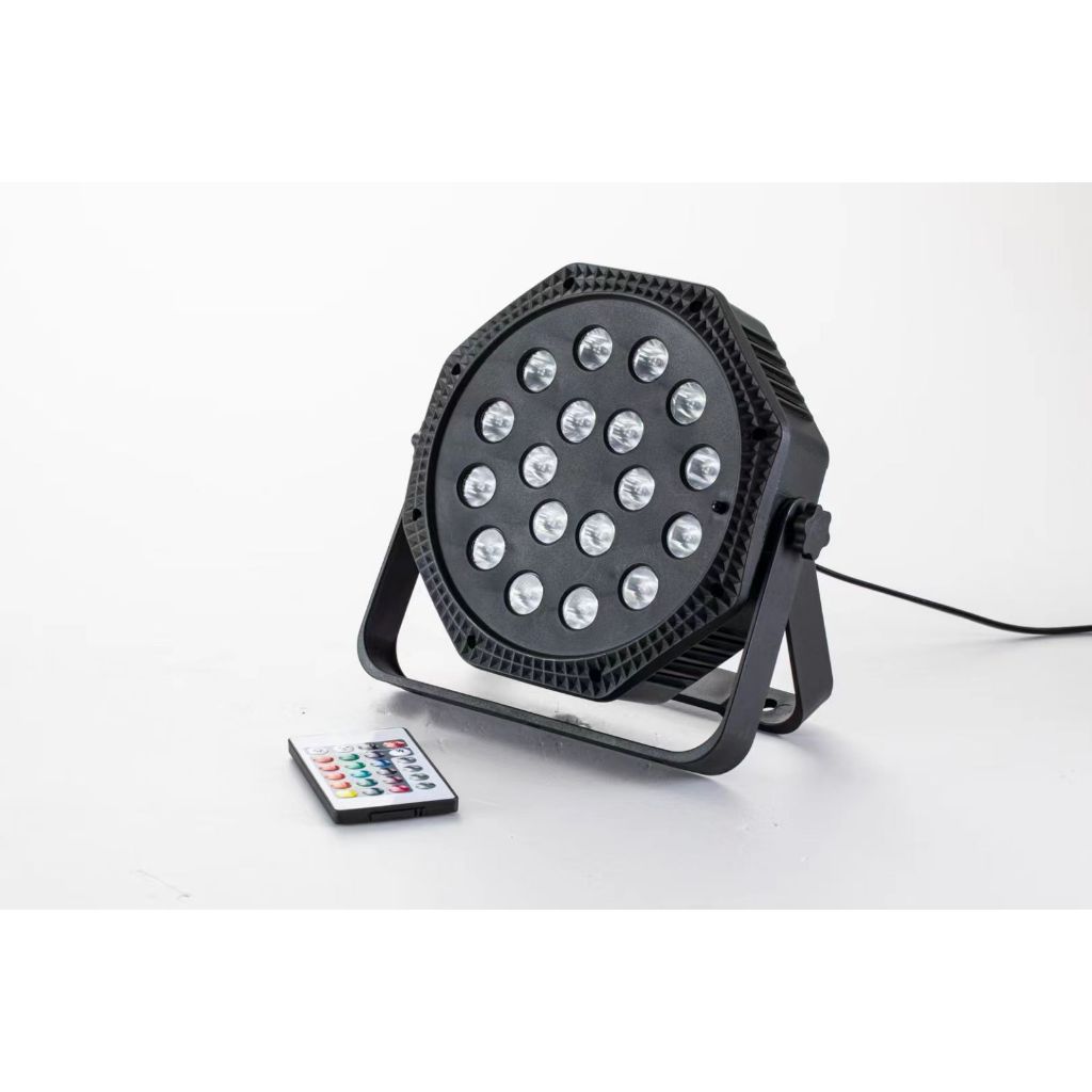 Refletor Led Rgb 18 Leds 1w Slim Profissional Dmx Sensor 110v ...