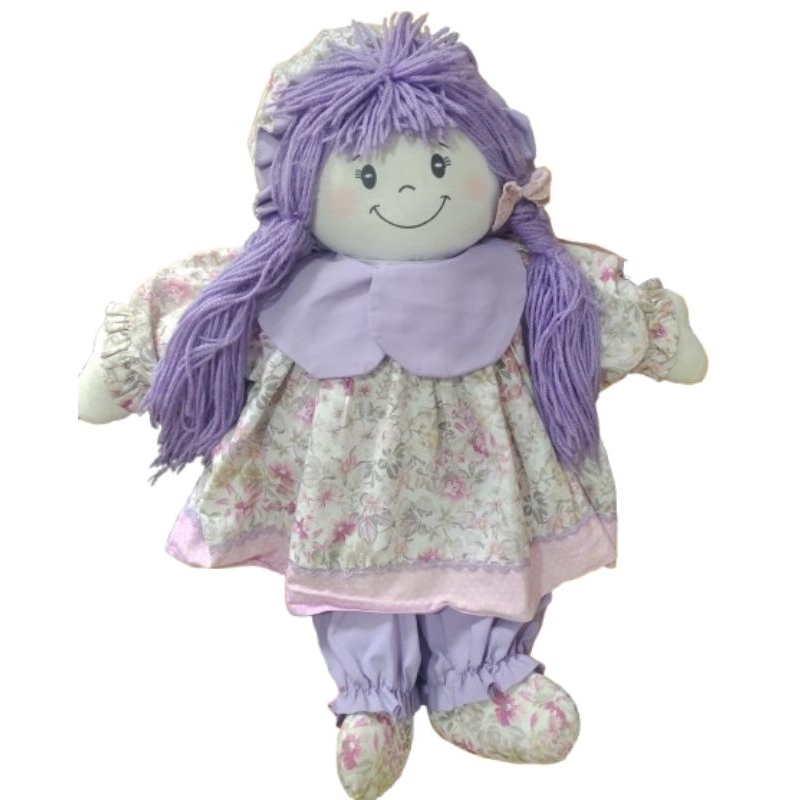 Boneca de pano gigante lilás, ponta de estoque. | Shopee Brasil