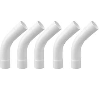 Pacote 5 unid Curva PVC 45º Longa Para Tubo Esgoto 50mm Fortlev em Oferta na Shopee