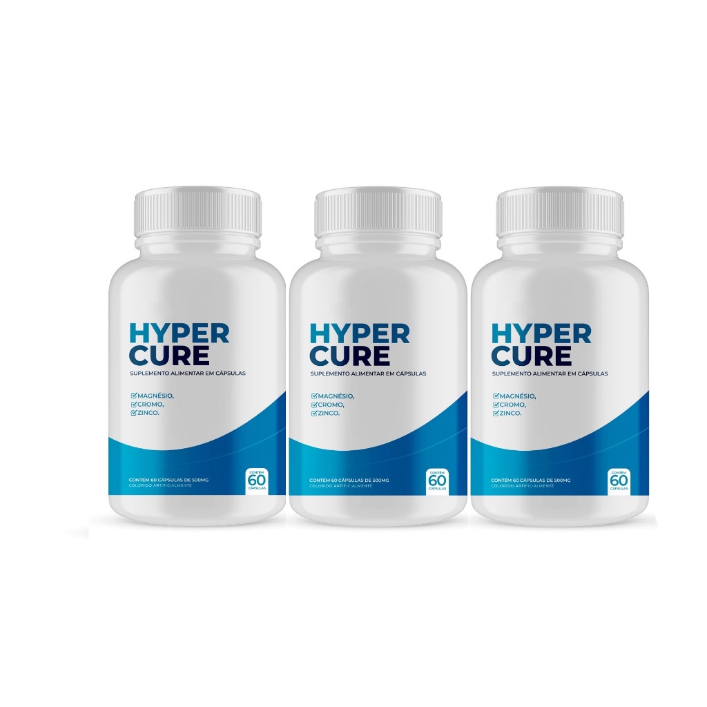 3x Hypercure Original 60 Cápsulas - Fórmula Avançada Hyper Cure ...