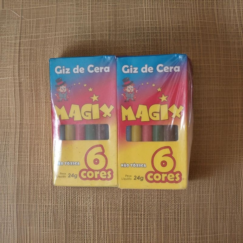 Giz De Cera Lembrancinha 6 Cores Kit c/ 25 Unidades MAGIX | Shopee Brasil