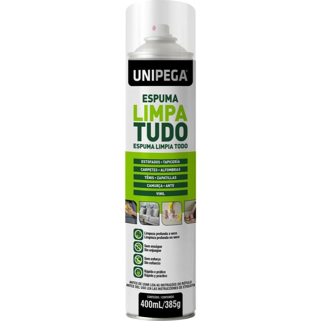 Espuma Mágica Limpa Tudo Tênis Sofa Paredes Pisos 400ml Unipega