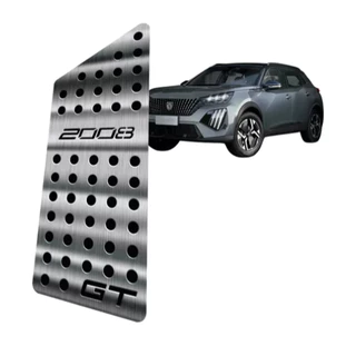 Descanso De Pé Aço Inox Puro P/ Peugeot 2008 Gt 2025 Acima!
