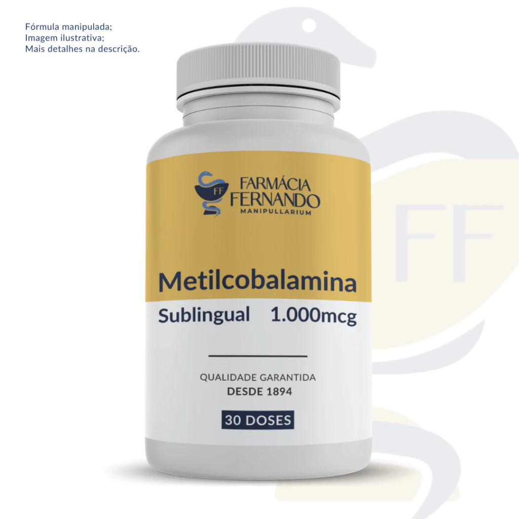 Vitamina B12 ( METILCOBALAMINA ) 1.000mcg 30 doses - Cápsula Sublingual