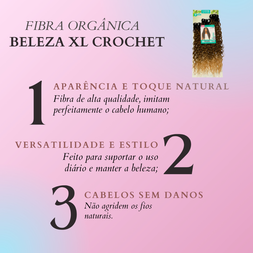 Cabelo Orgânico Cacheado Beleza XL Crochet 75cm 320g | Shopee Brasil