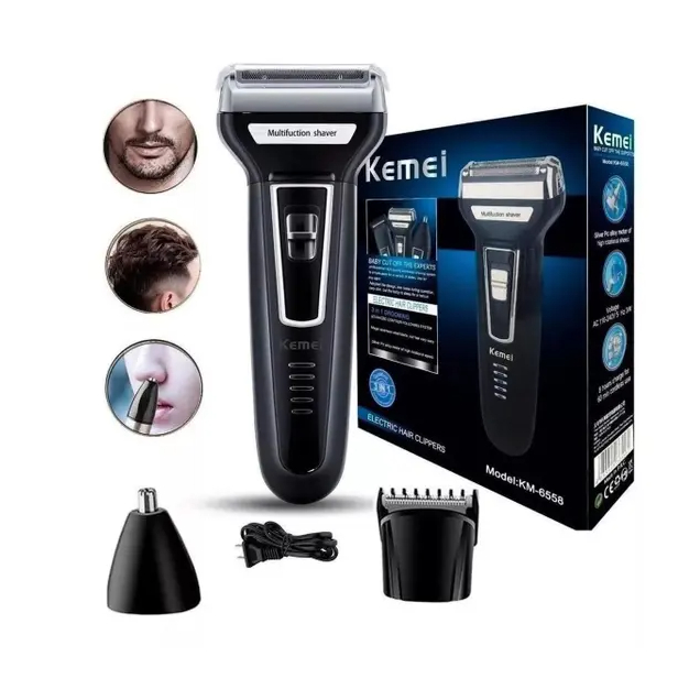 Maquina De Corte Cabelo Profissional Hair Km Kemei Shopee Brasil