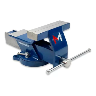 Torno Morsa De Bancada 6 Profissional Giratória Com Bigorna Menegotti 150mm