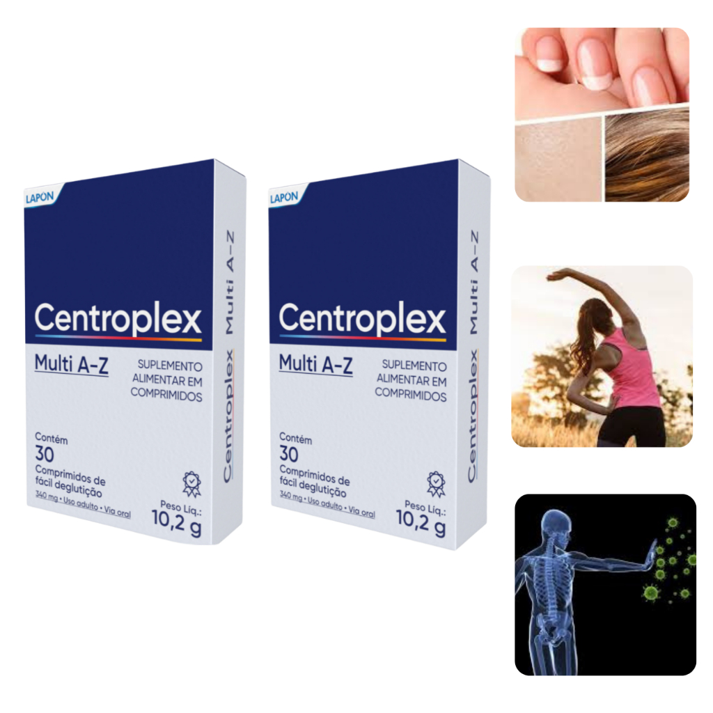 Kit 2 Centroplex Multi AZ Mix de Multivitamínicos e Minerais Dia a Dia ...
