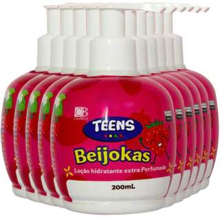 KIT 10 LOÇÃO HIDRATANTE CORPORAL BEIJOKAS CBB COSMÉTICOS PERFUMADA