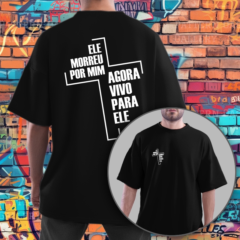 Camiseta Cristã Oversized Masculina Fé Moda Evangélica - PP ao G1 ...