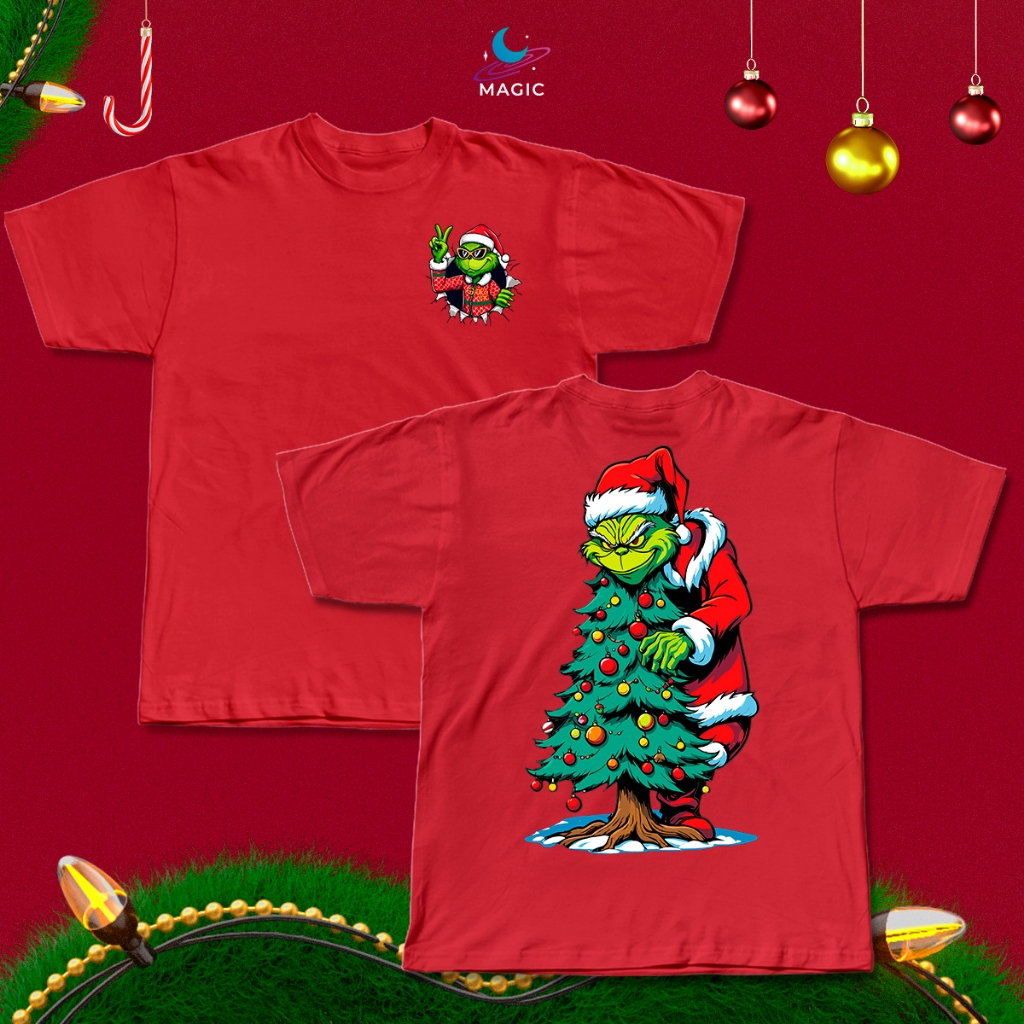Camiseta de Natal Grinch 100% Algodão Unissex | Shopee Brasil