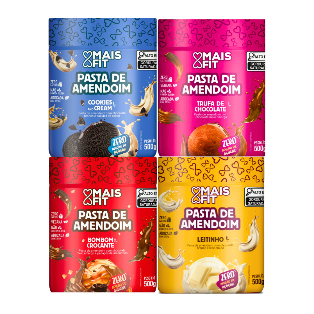 Pasta de Amendoim Integral Zero Açúcar Zero Glúten 500g Mais Fit ...