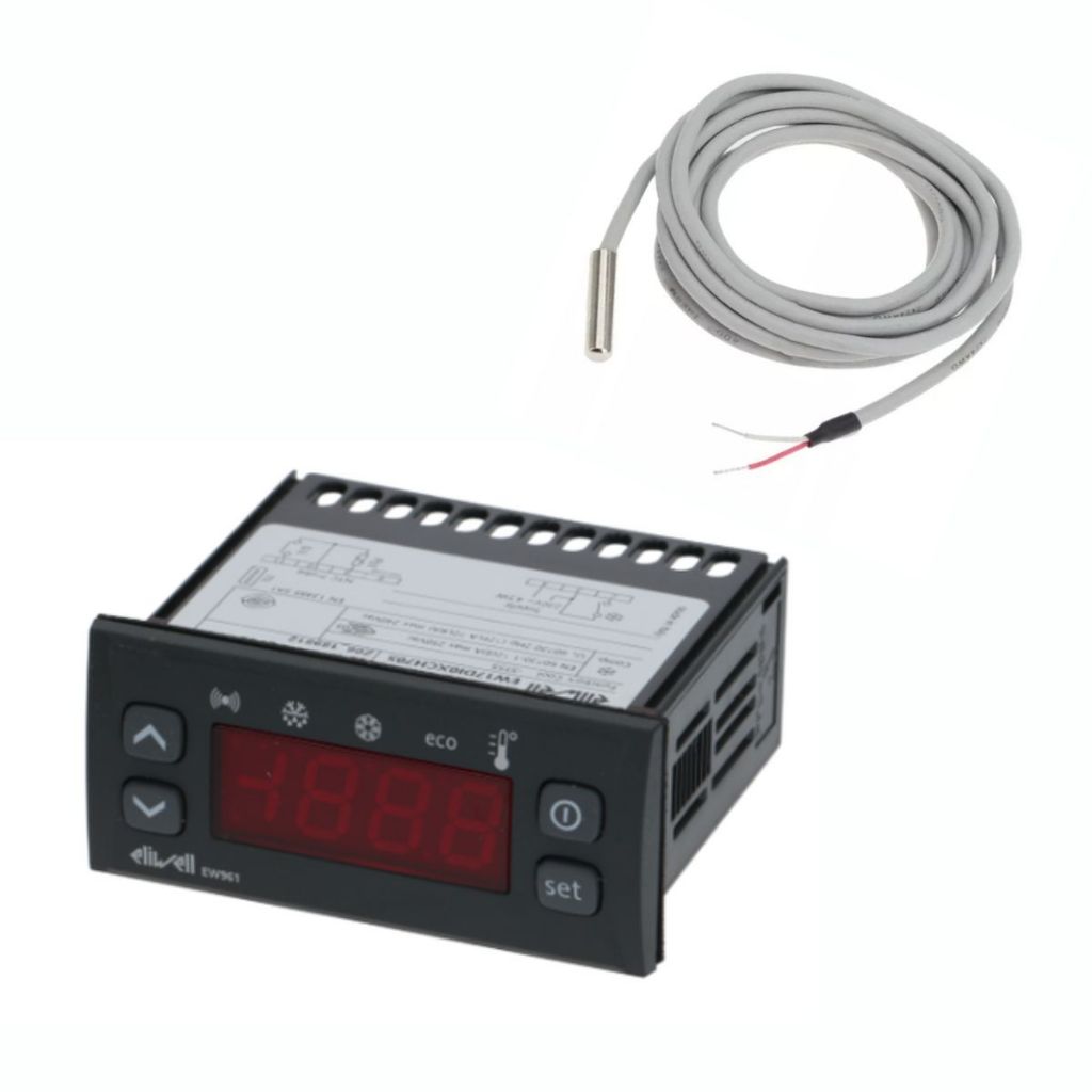 Controlador De Temperatura Eliwell Ew961 250v C/ Sensor Sonda Ntc 10k ...