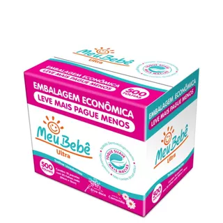 Toalha Umedecida Meu Bebê Ultra Caixa 500 unidades em Oferta na Shopee