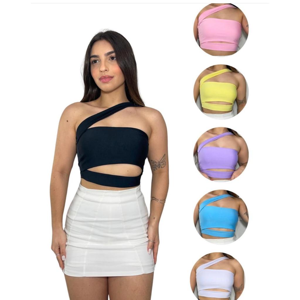 Cropped Niquel Faixa Transversal Moda Gringa 2025 | Shopee Brasil