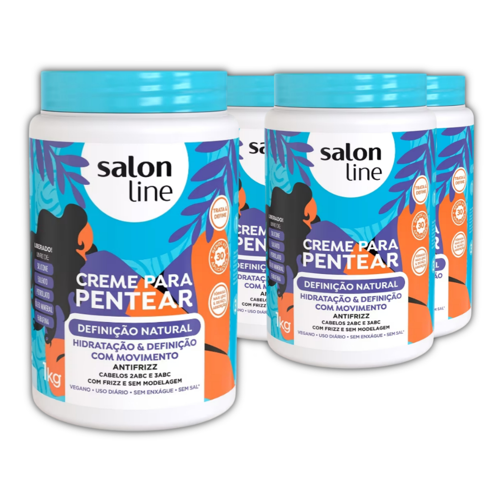 CREME PARA PENTEAR DEFINIÇÃO NATURAL 1 KG - SALON LINE | Shopee Brasil
