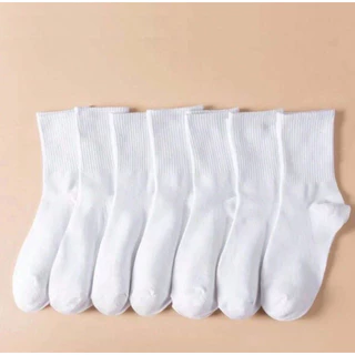Kit 24 Pares de Meia Branca Adulto Cano Longo Masculina Feminina 38 ao 46
