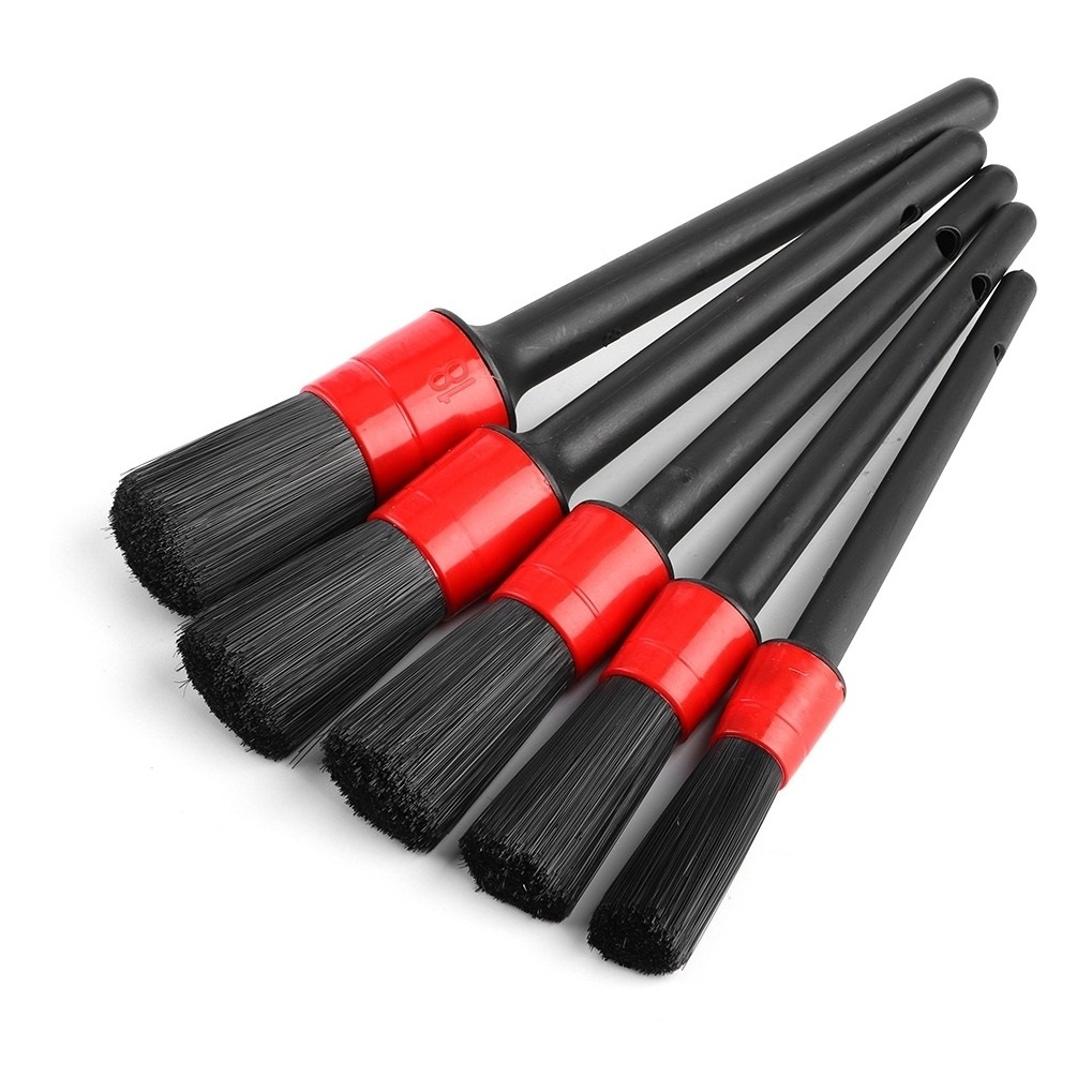 Pincel limpeza automotiva detalhamento kit 5 peças