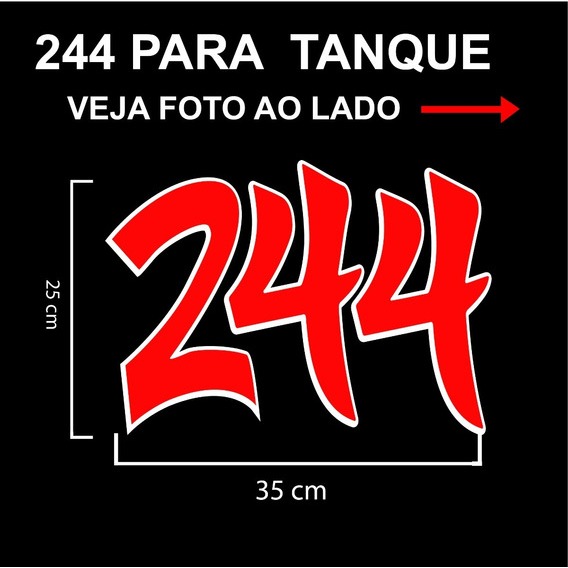 Adesivo 244 para tanque moto ou carro. | Shopee Brasil