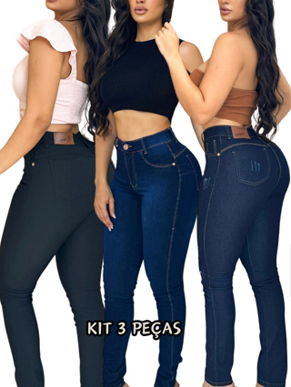 Calças Jeans Feminina Skinny Premium Lançamento Shopee Brasil