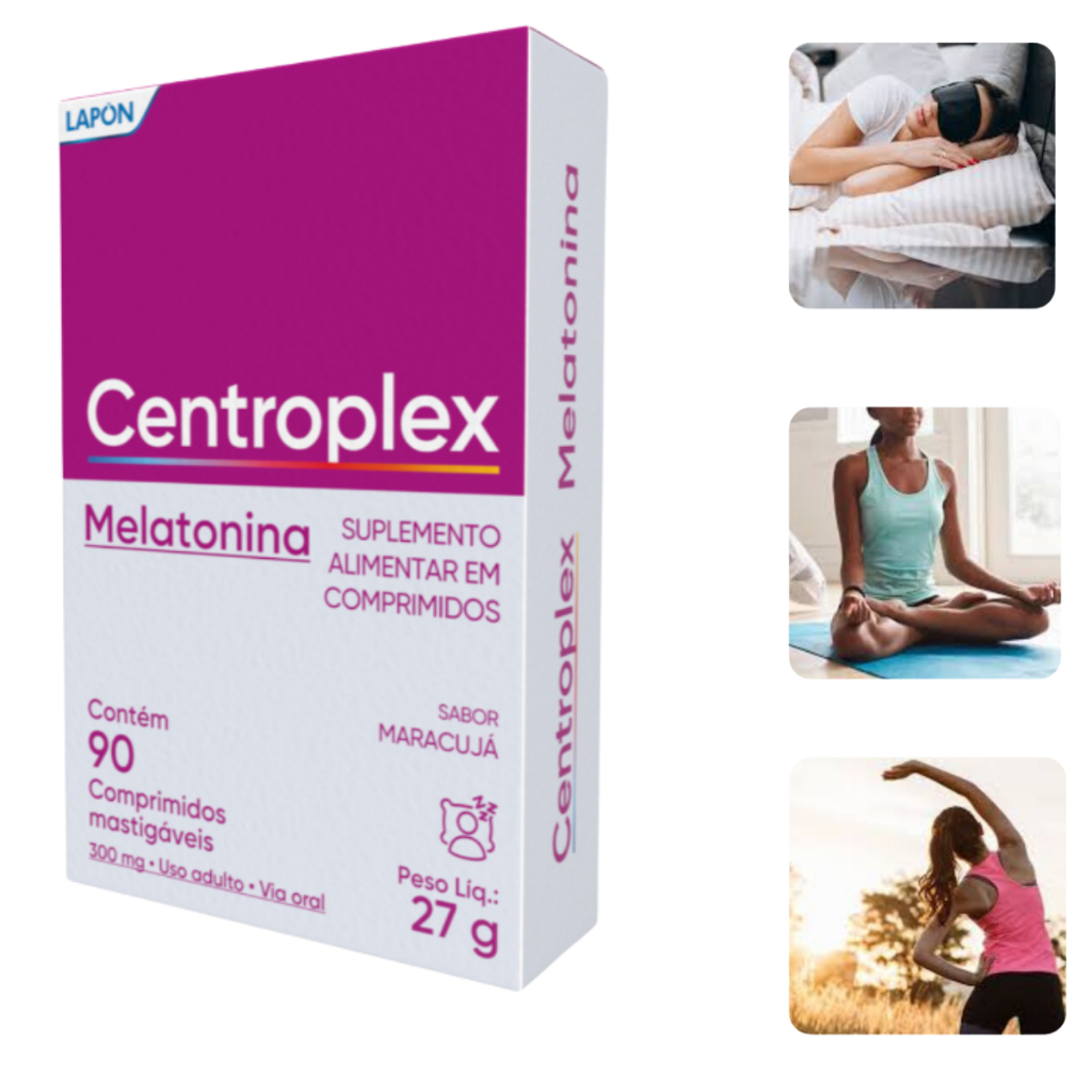 Melatonina Centroplex Sabor Maracujá 90 comprimidos | Shopee Brasil