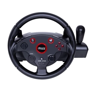 Volante & Pedal Force Driving Xboxone/ps3/ps4/pc Preto Dazz Vídeo Game