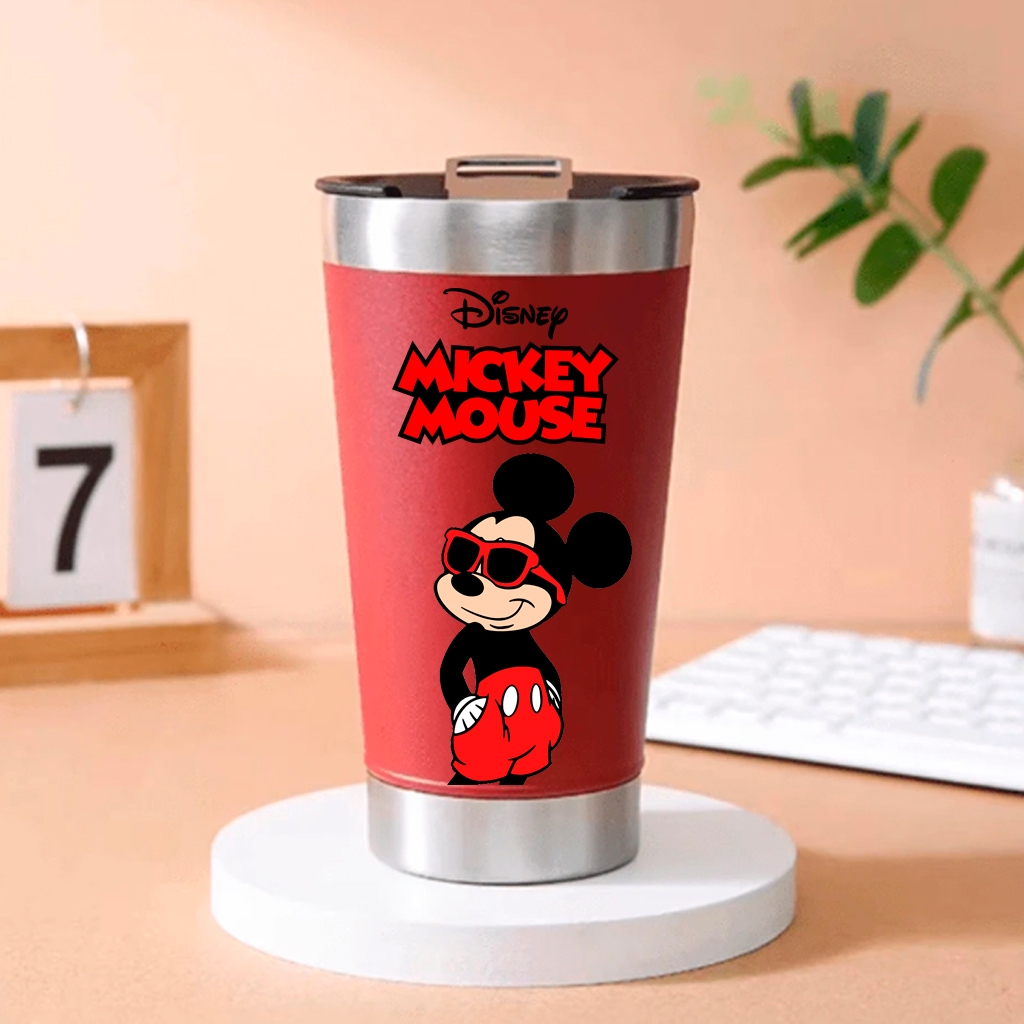 Copo térmico Mickey Mouse com tampa e abridor 473 ml | Shopee Brasil