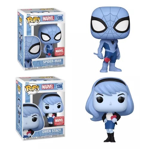 Figurine Pop! Marvel Spider-Man Blue – Édition Exclusive Collector Corps, Avec étui Acrylique - 7