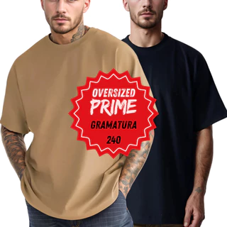 Camiseta Oversized Prime Premium 240 Gramatura 100% Algodão heavy weight