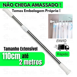 Porta Cortina Multiuso Box Varão Bastão Para Banheiro de Extensível Universal Ajustável em Oferta na Shopee